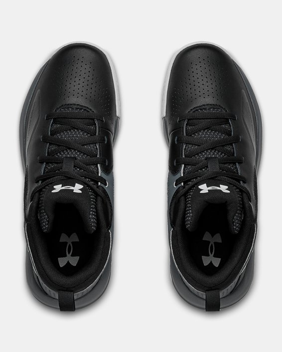 Grade School UA Lockdown 5 Basketball Shoes in Black image number 2